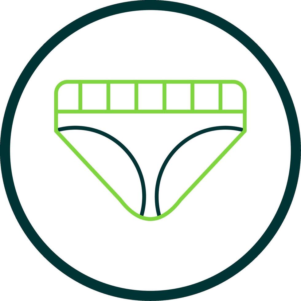 Underwear Line Circle Icon vector