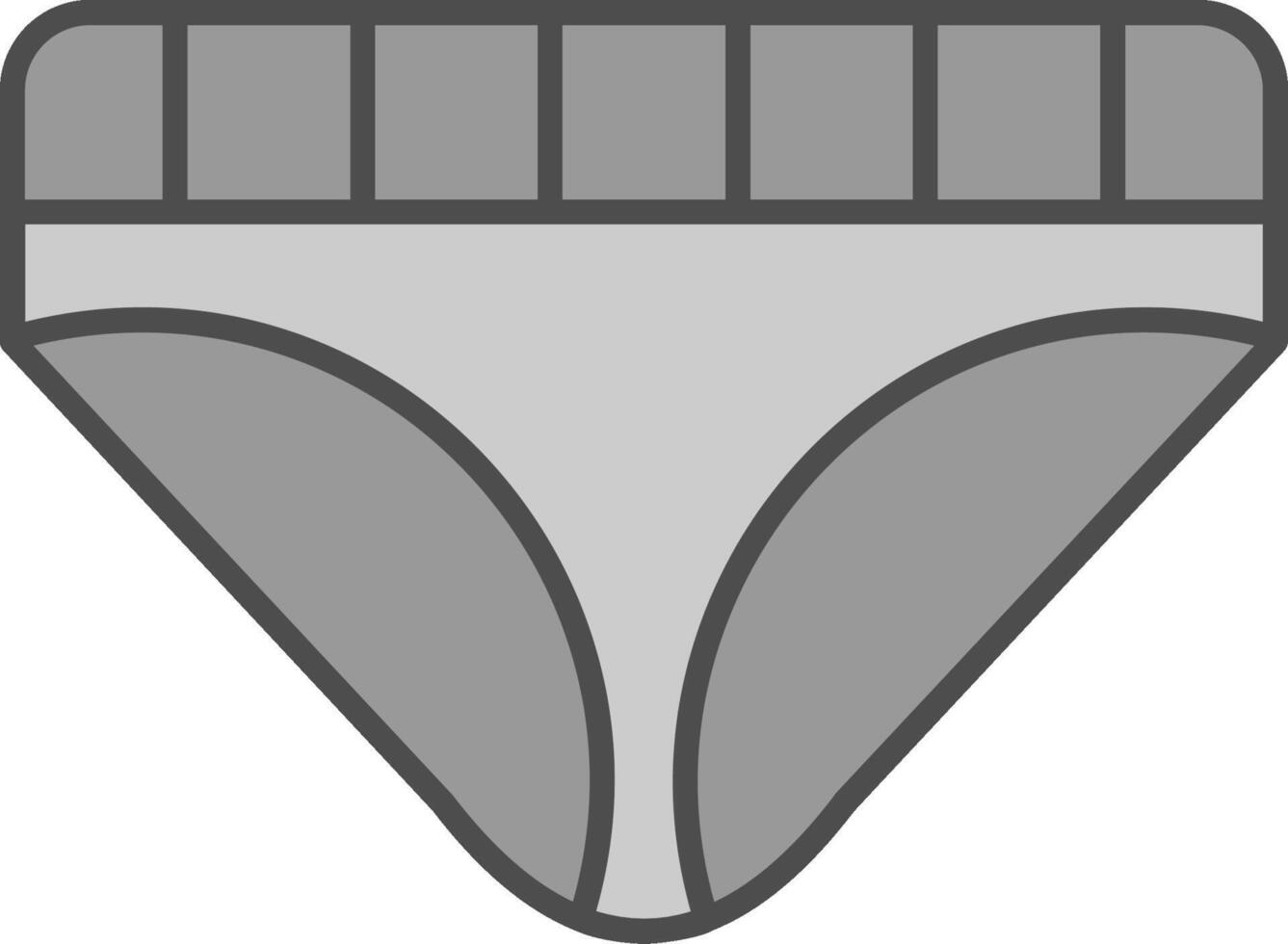 Underwear Line Filled Greyscale Icon vector