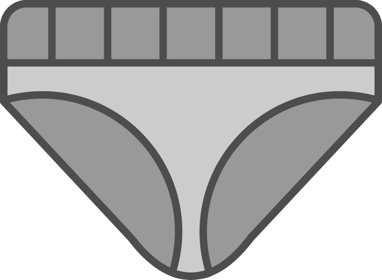 Underwear Line Filled Greyscale Icon vector