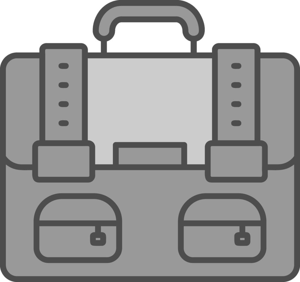 Bag Line Filled Greyscale Icon vector
