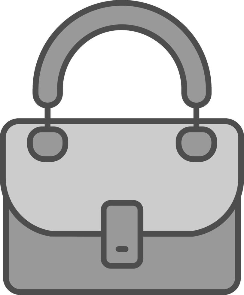 Purse Line Filled Greyscale Icon vector