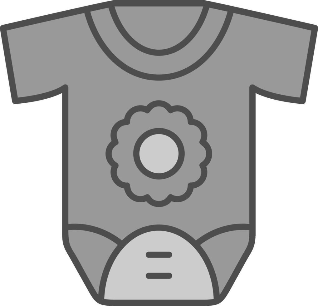 Newborn Line Filled Greyscale Icon vector
