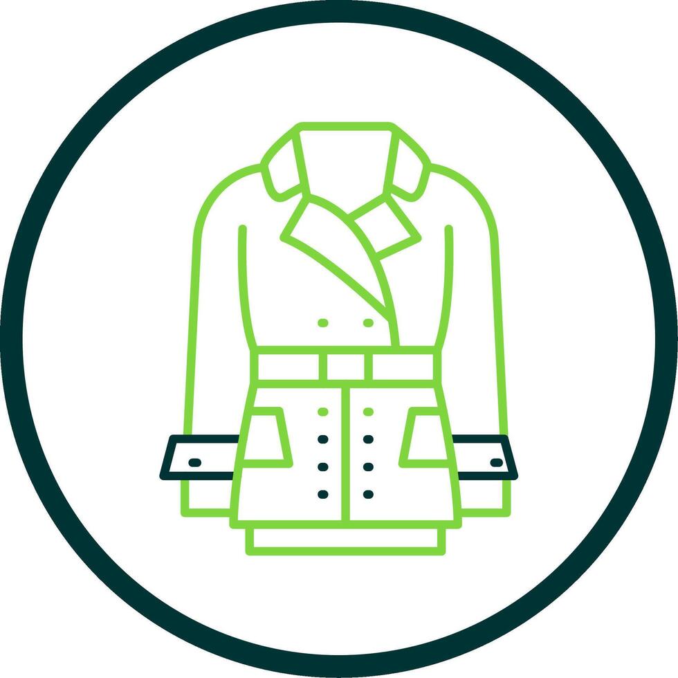 Coat Line Circle Icon vector