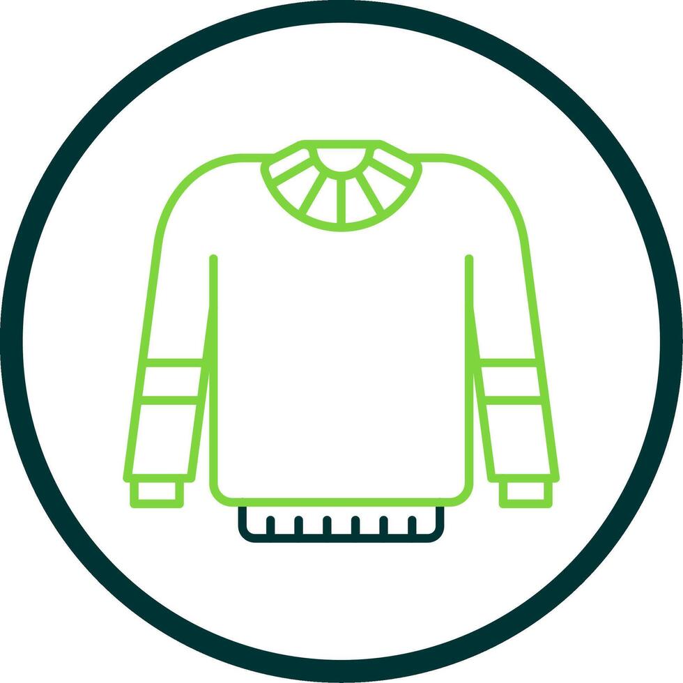 Sweater Line Circle Icon vector