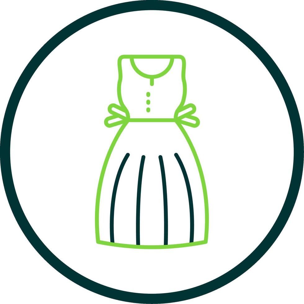 Sundress Line Circle Icon vector