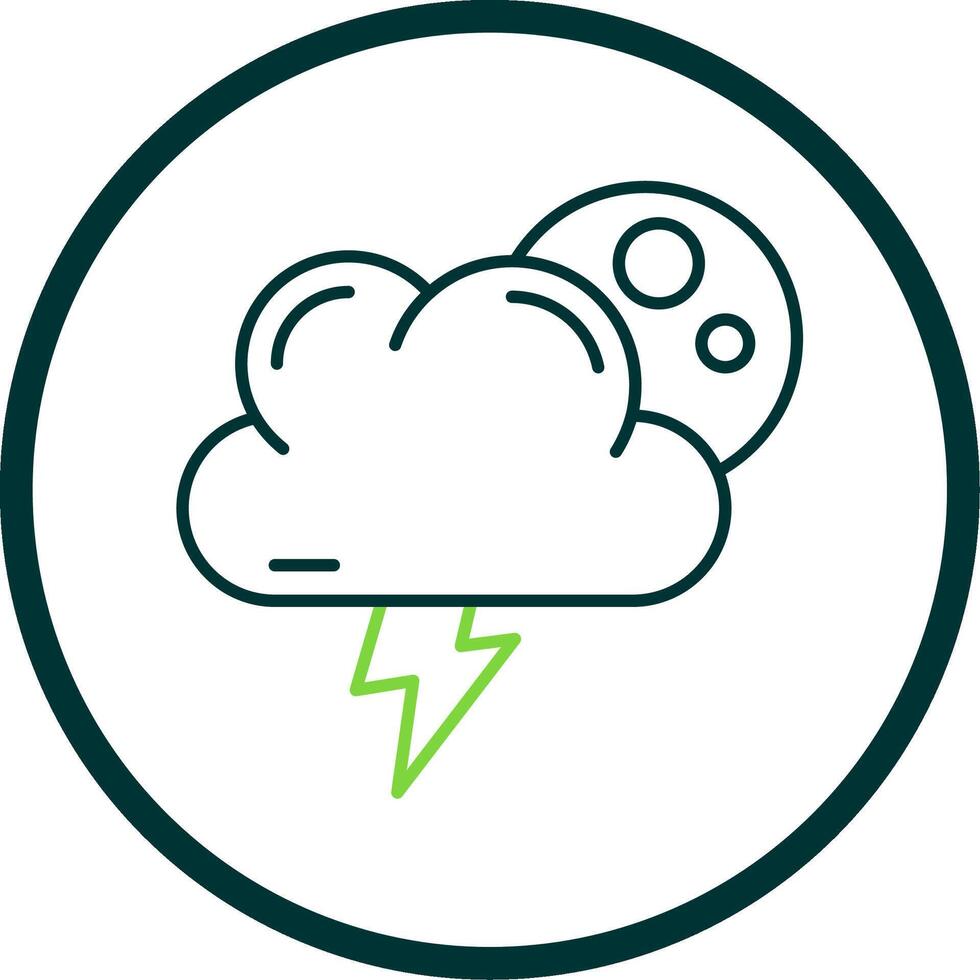 Forecast Line Circle Icon vector