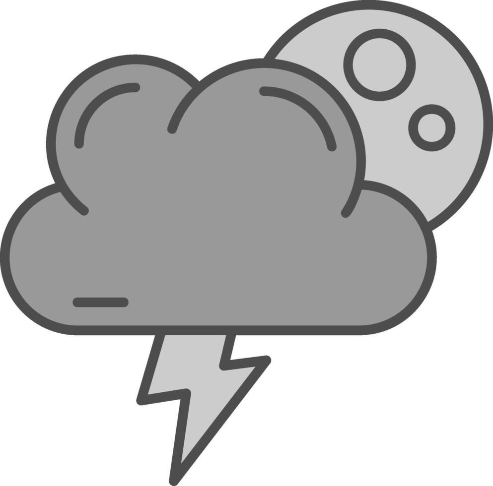 Forecast Line Filled Greyscale Icon vector
