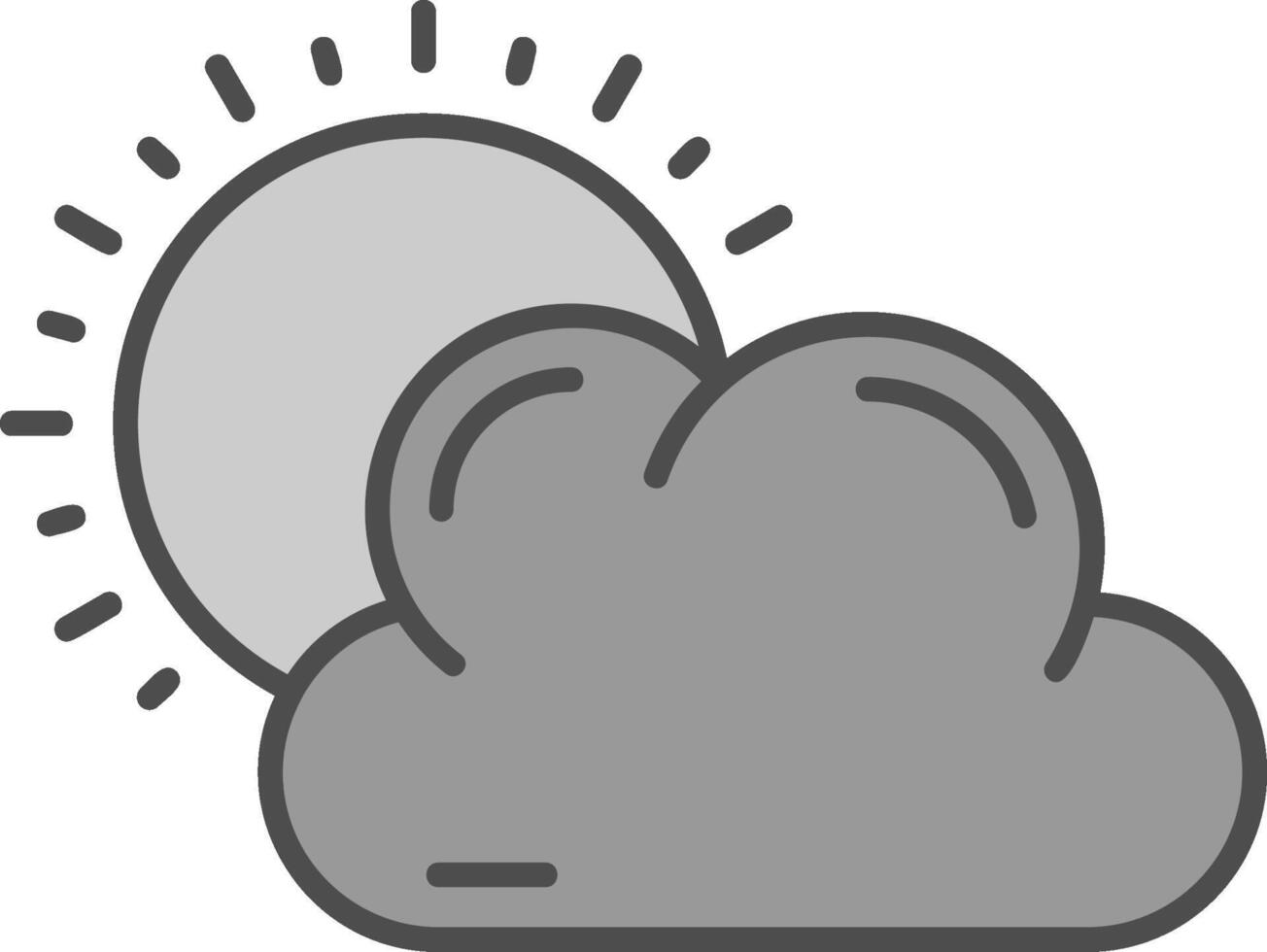 Weather Line Filled Greyscale Icon vector