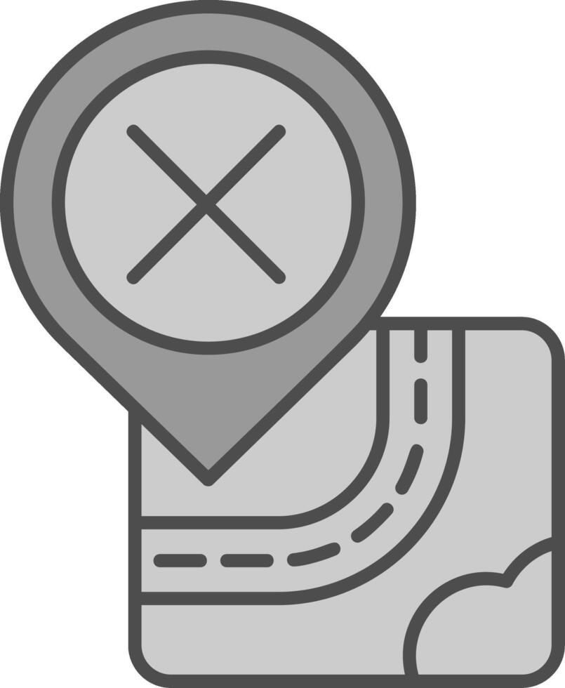 Cancel Line Filled Greyscale Icon vector