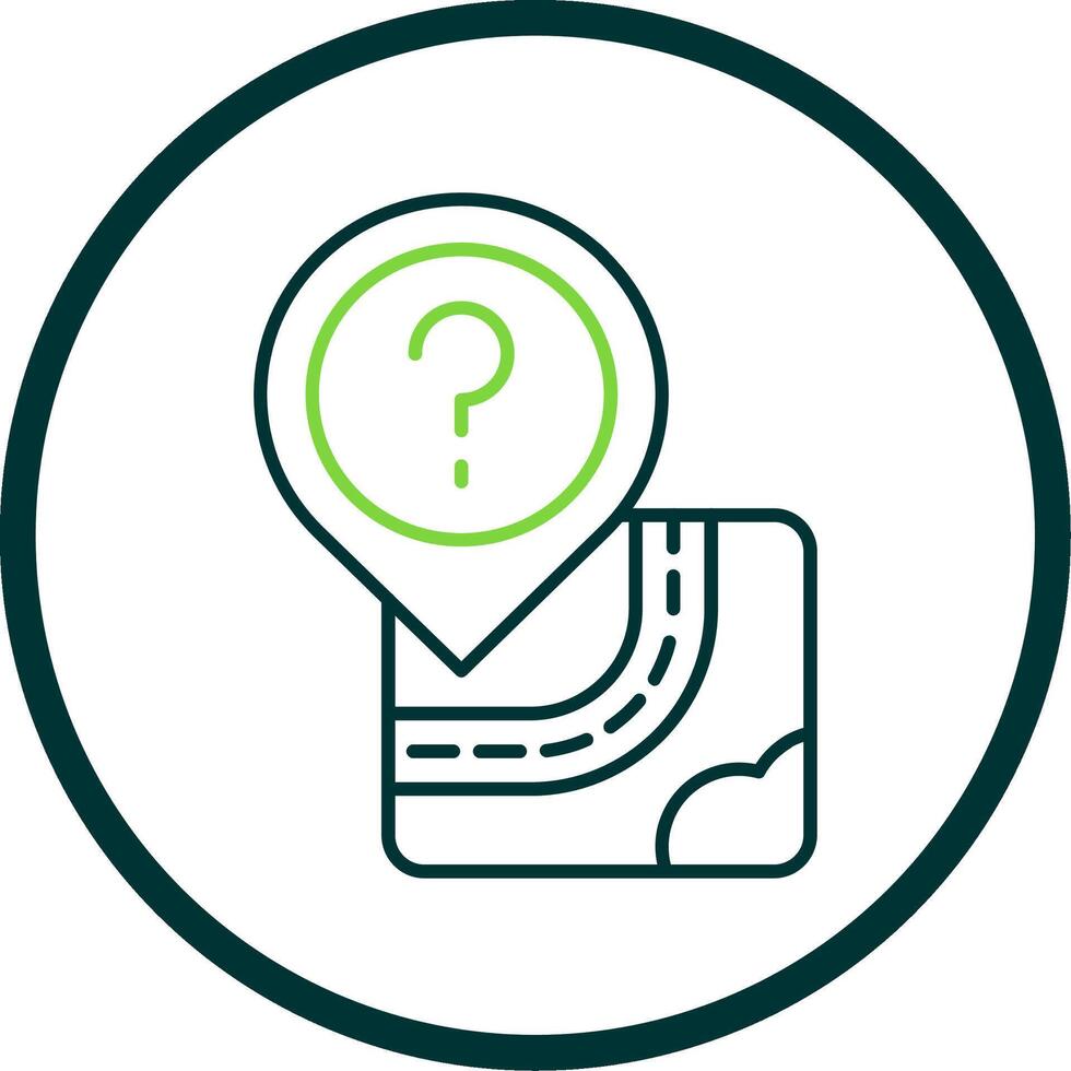 Question Line Circle Icon vector