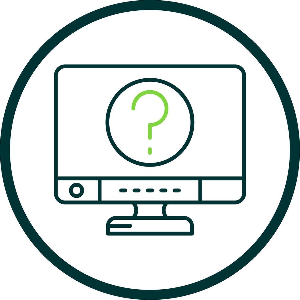Question Line Circle Icon vector