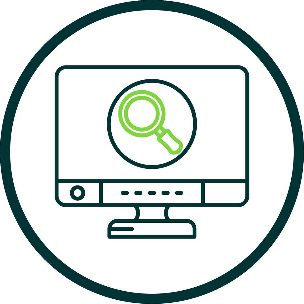 Search Line Circle Icon vector