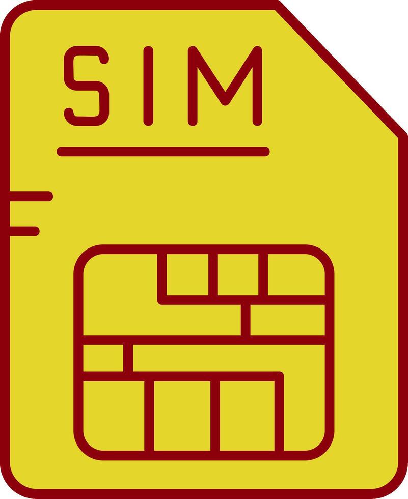 sim Clásico icono vector