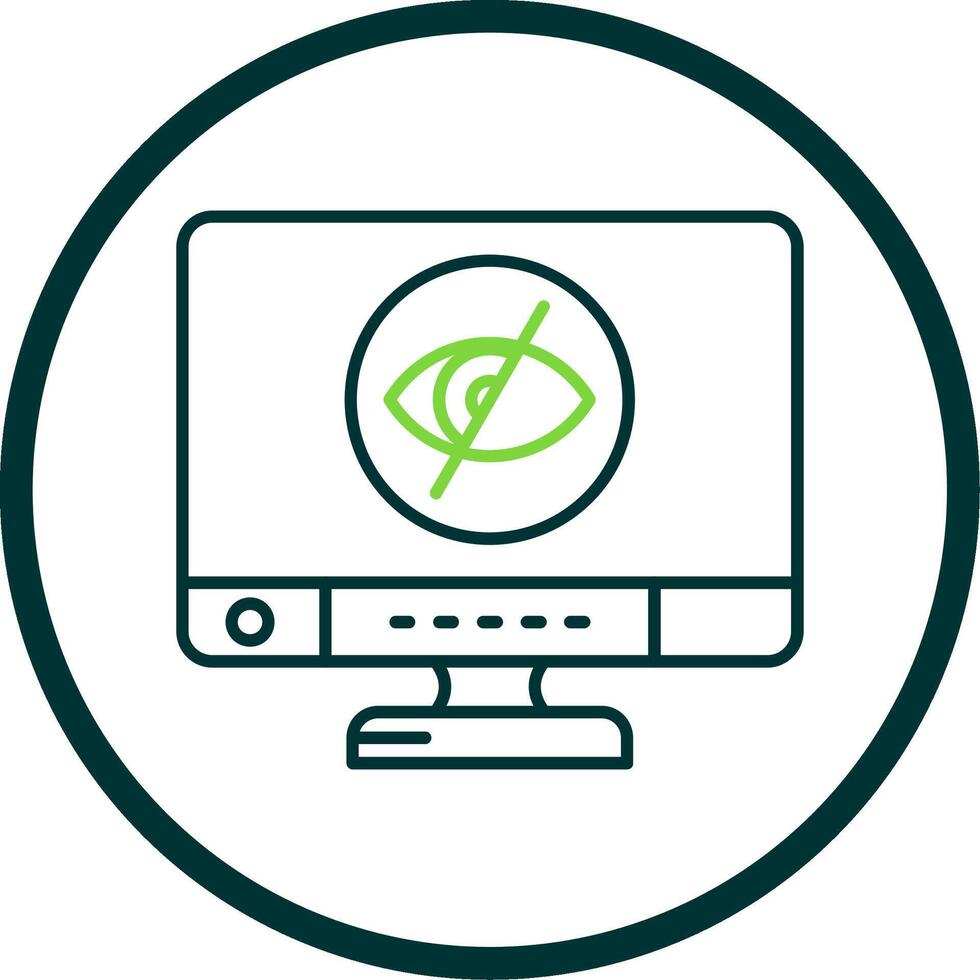 Disabled Line Circle Icon vector