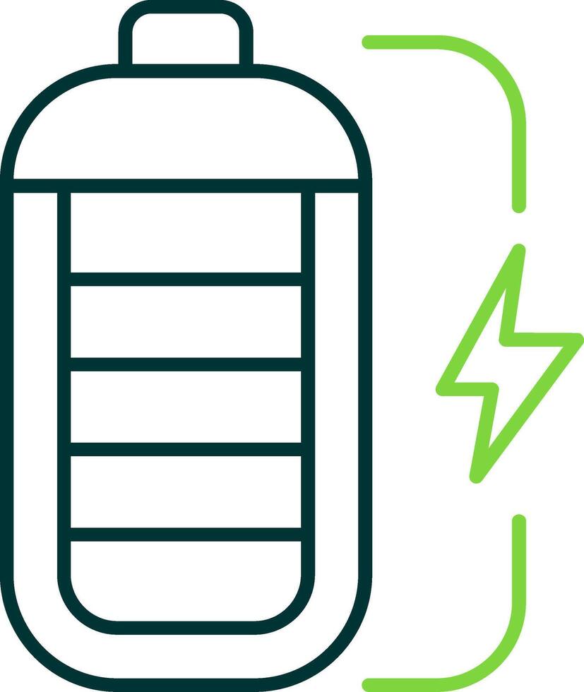 Battery Line Circle Icon vector