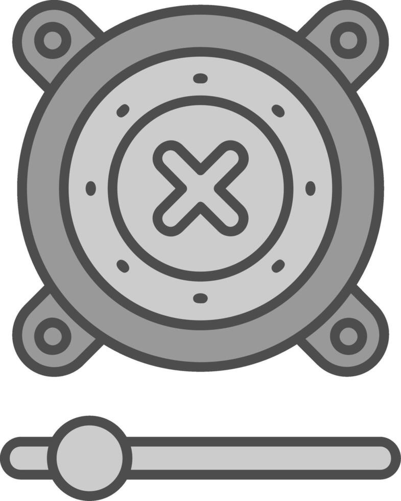 Speaker Line Filled Greyscale Icon vector
