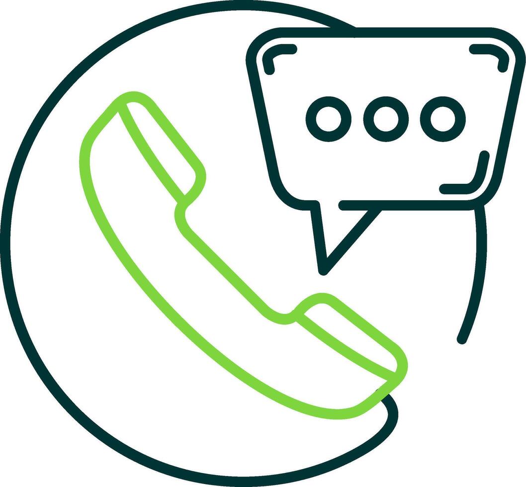 Contact Line Circle Icon vector