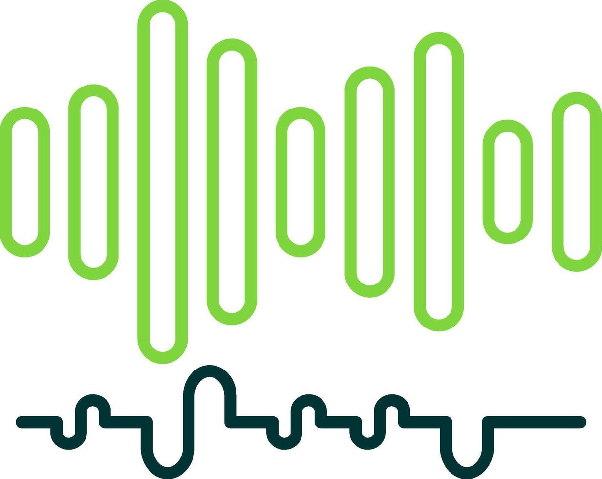 Audio Line Circle Icon vector