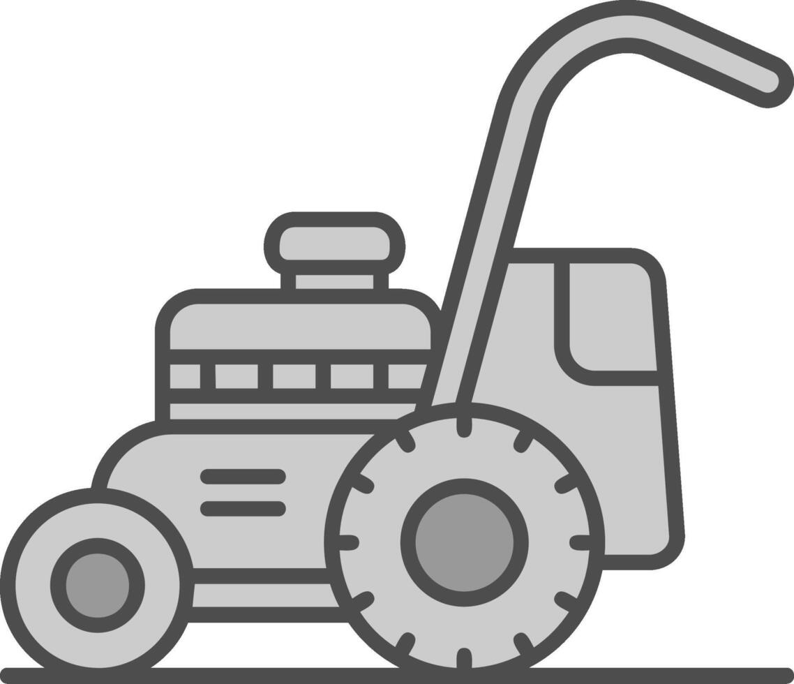 Mower Line Filled Greyscale Icon vector