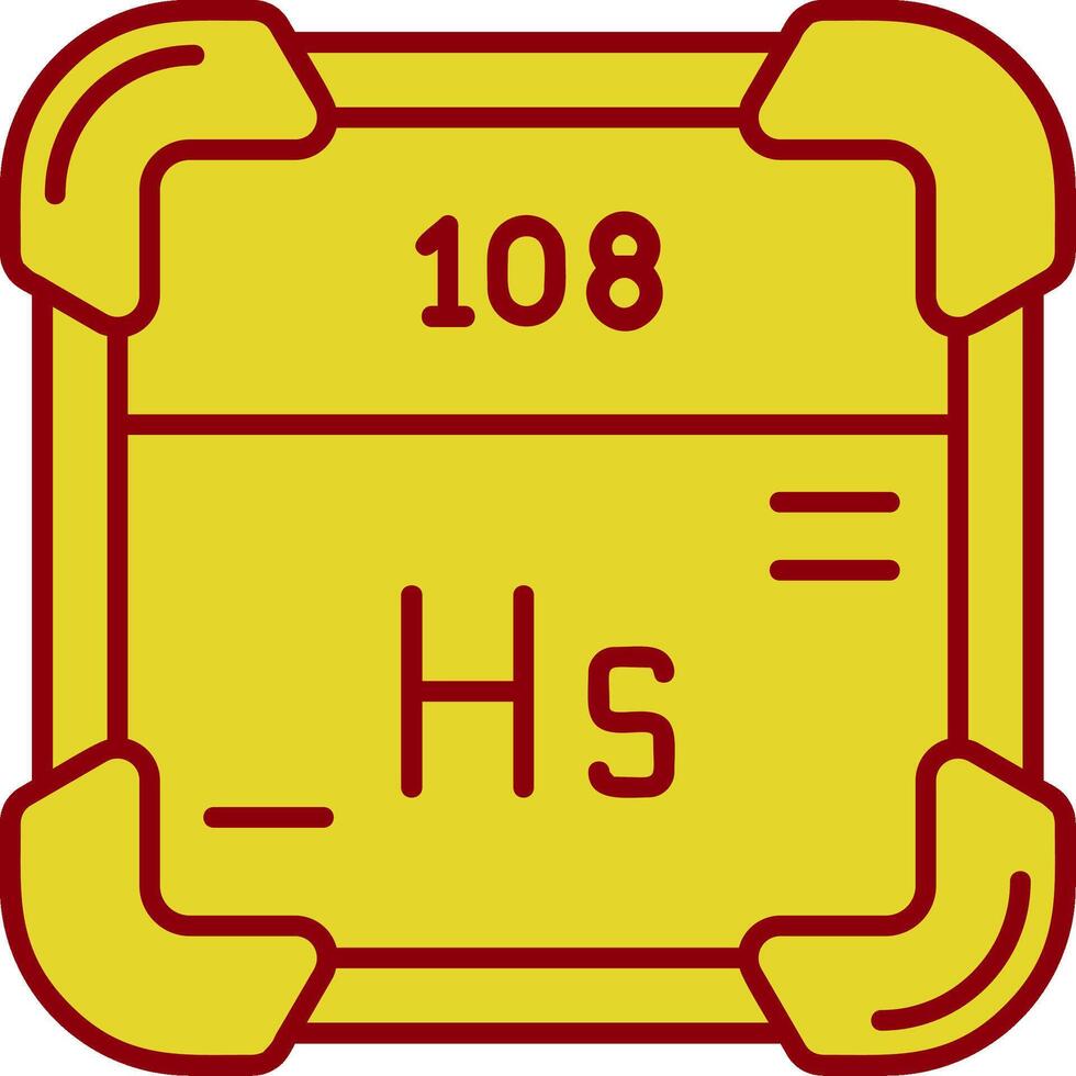 hassium Clásico icono vector