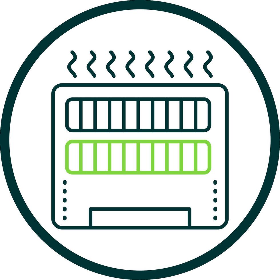Heater Line Circle Icon vector