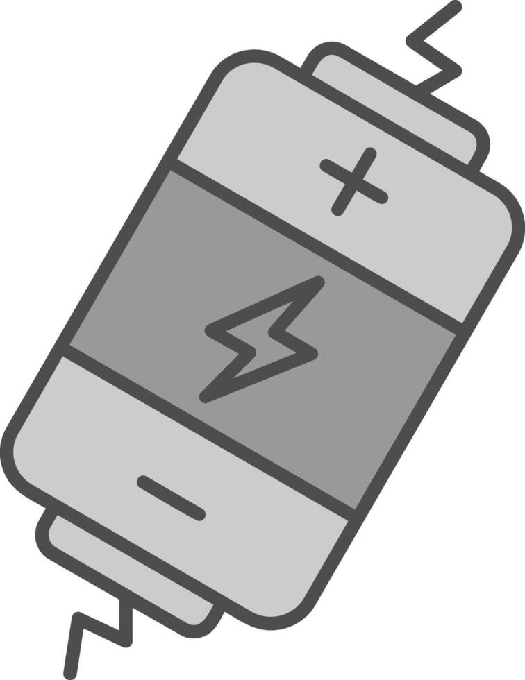 Electric Line Filled Greyscale Icon vector