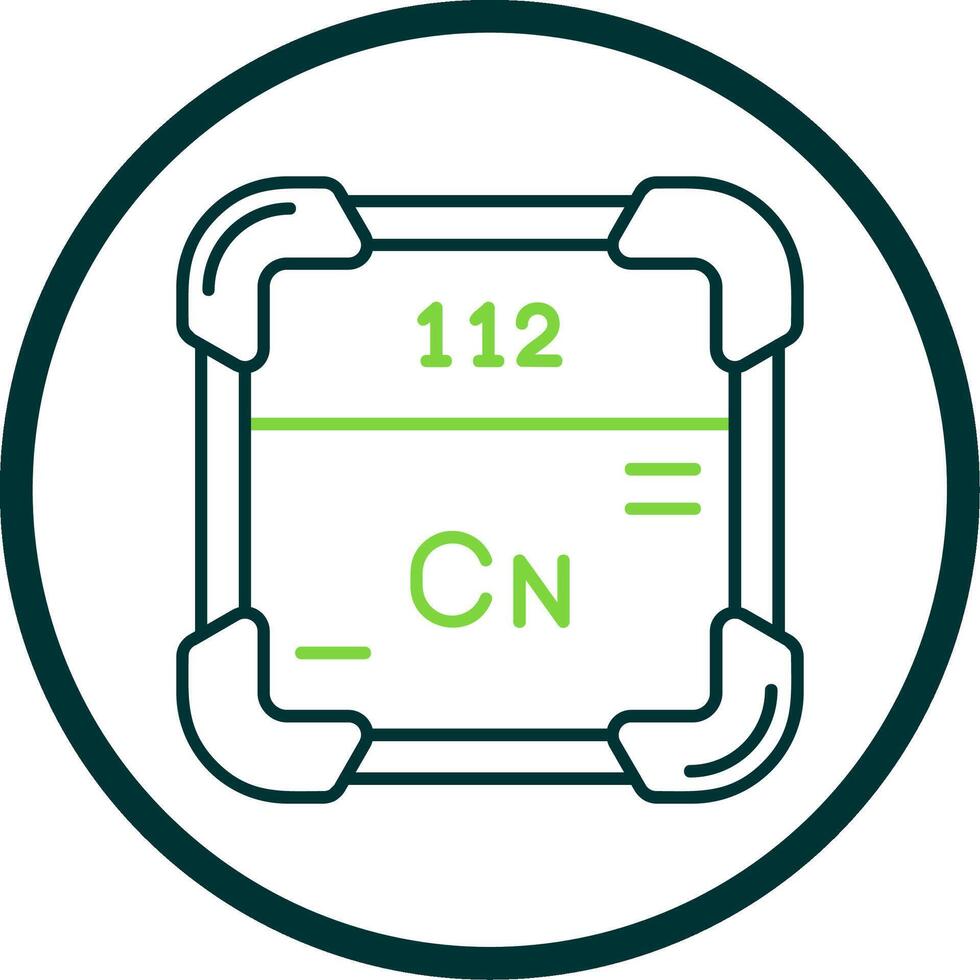 Copernicium Line Circle Icon vector