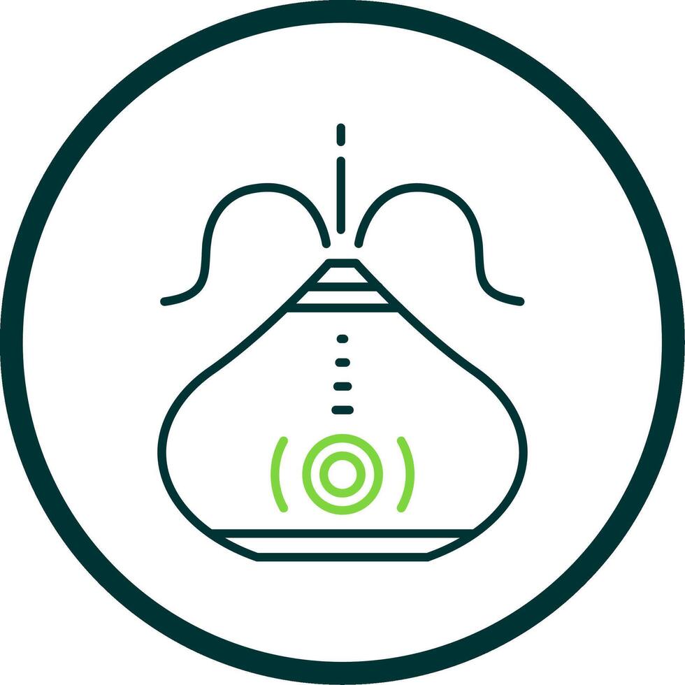 Humidifier Line Circle Icon vector