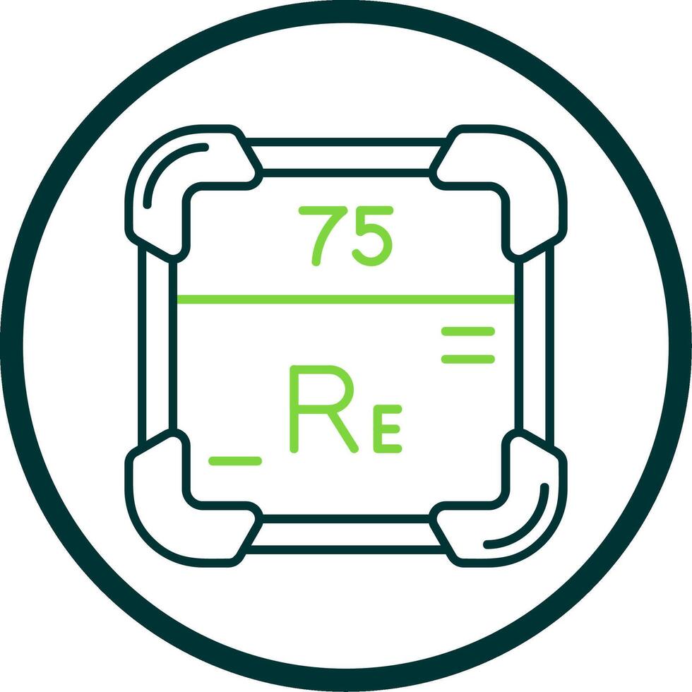 Rhenium Line Circle Icon vector