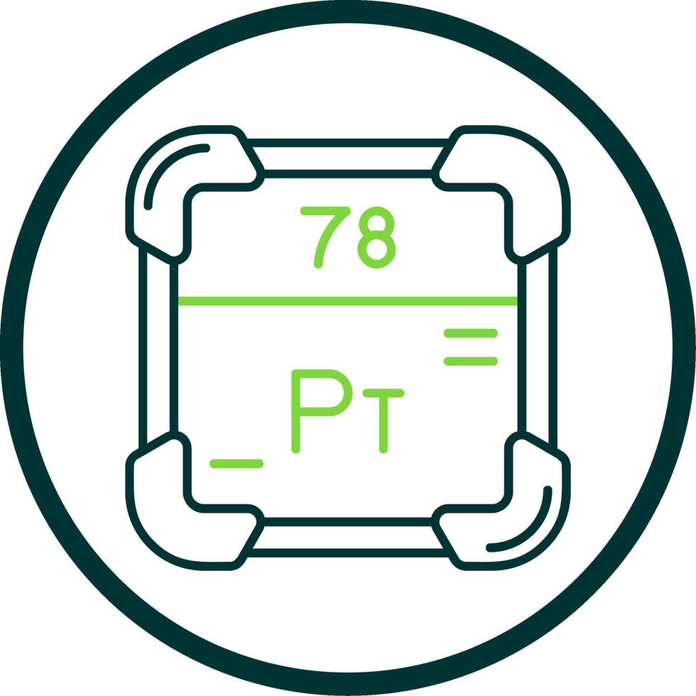 Platinum Line Circle Icon vector