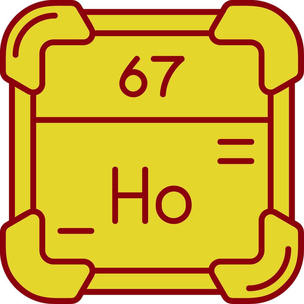 Holmium Vintage Icon vector