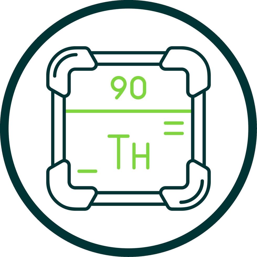 Thorium Line Circle Icon vector