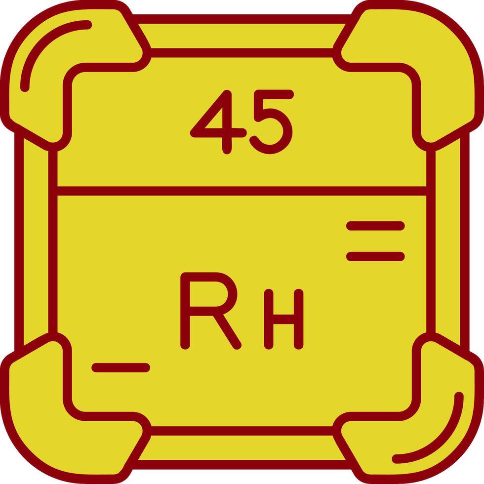 Rhodium Vintage Icon vector