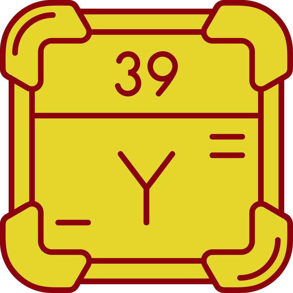 Yttrium Vintage Icon vector