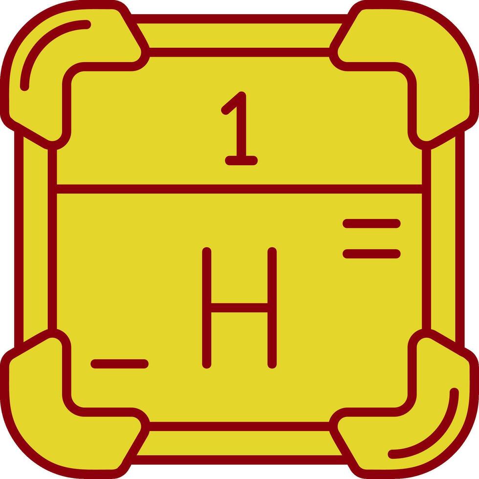 Hydrogen Vintage Icon vector