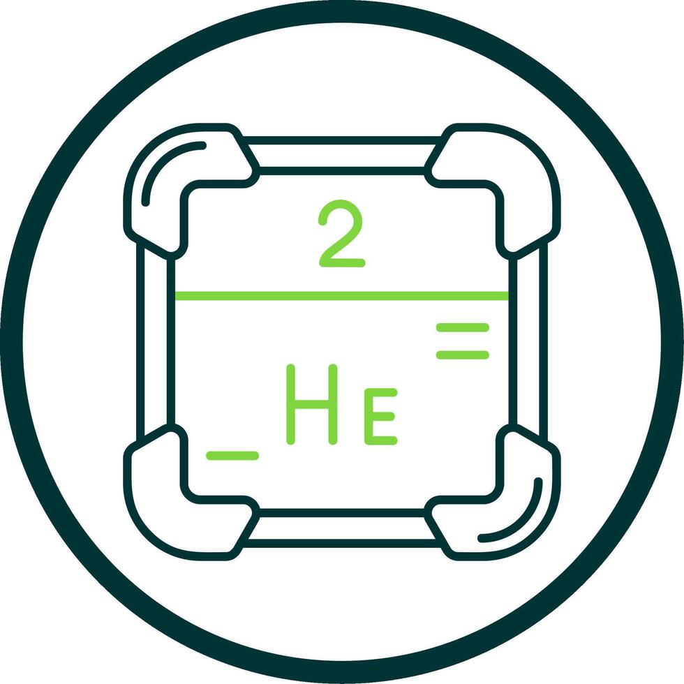 Helium Line Circle Icon vector