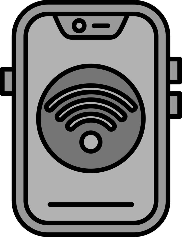 Wifi Line Filled Greyscale Icon vector