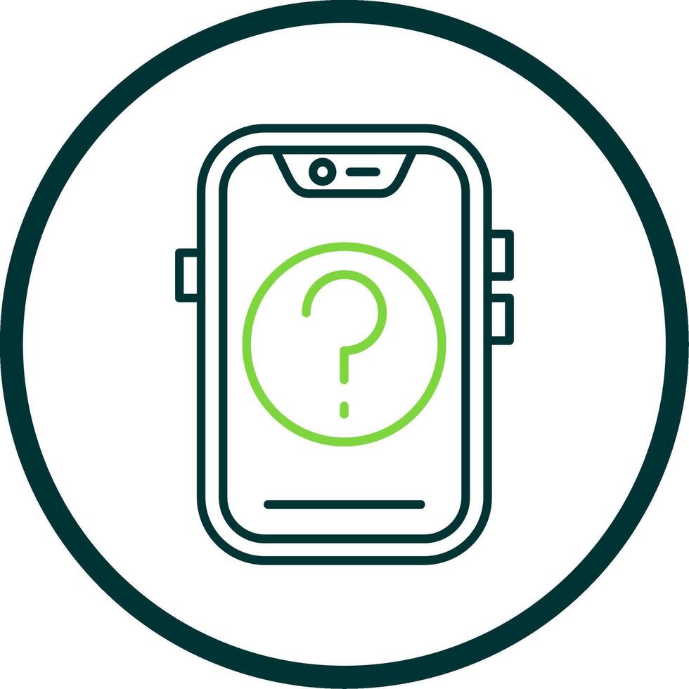 Question Line Circle Icon vector