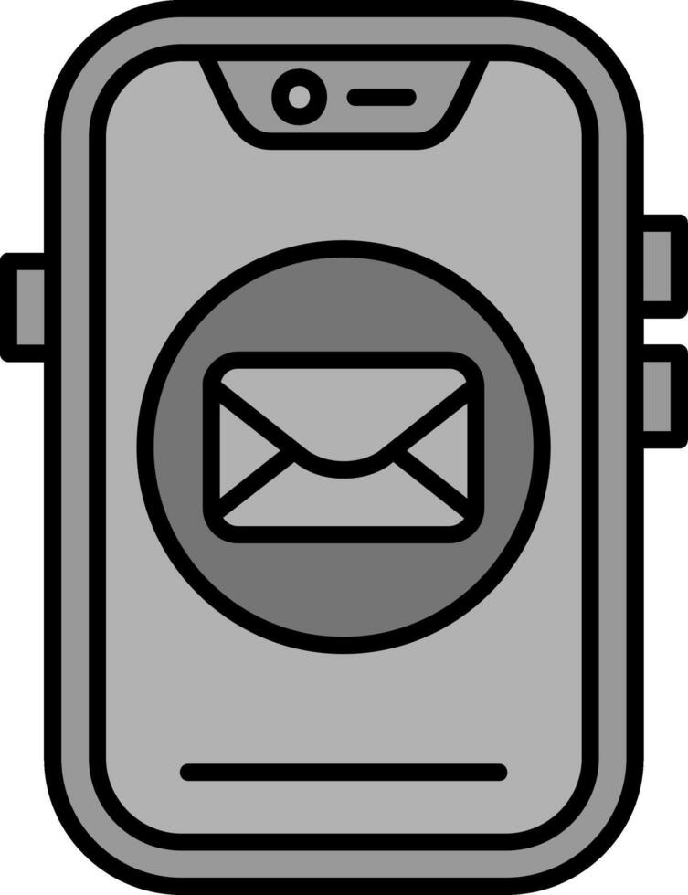 Email Line Filled Greyscale Icon vector
