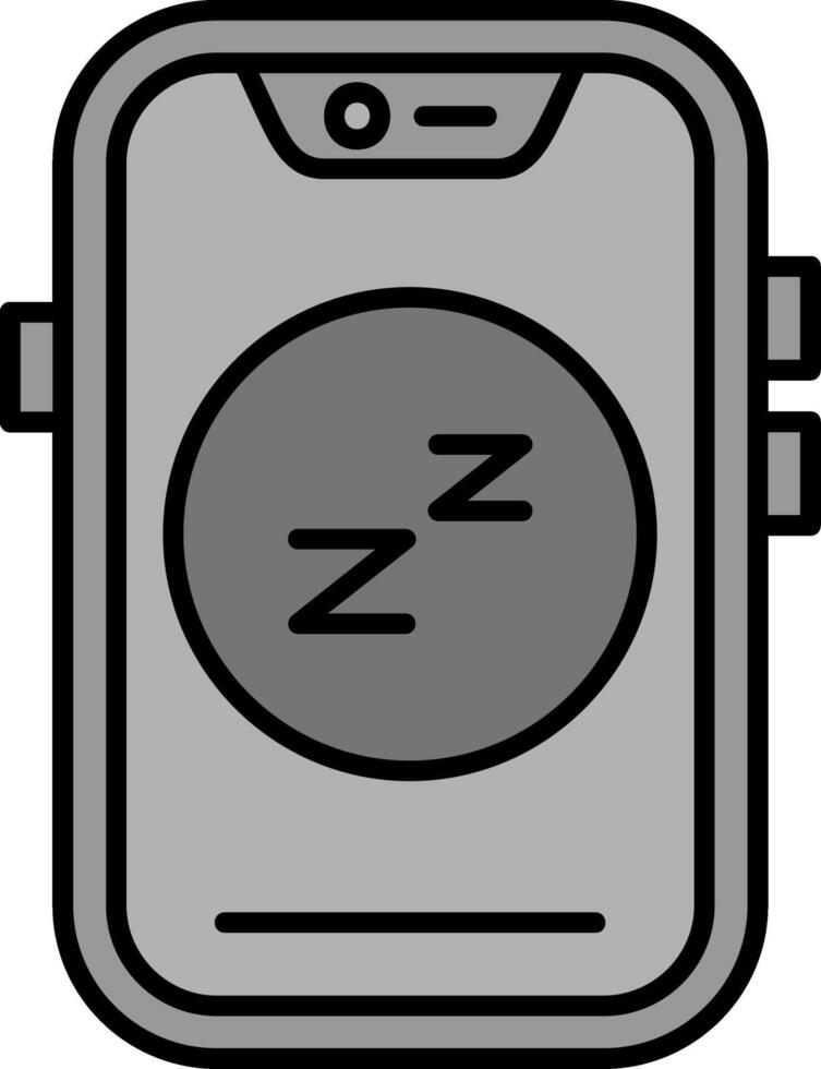 Sleep Line Filled Greyscale Icon vector