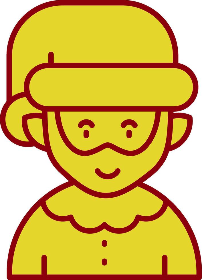 Elfie Vintage Icon vector