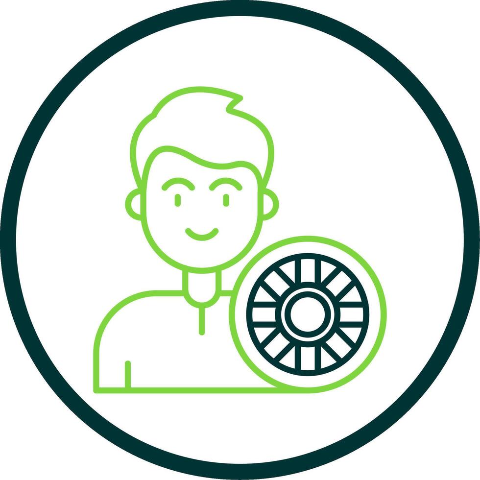 Lifesaver Line Circle Icon vector