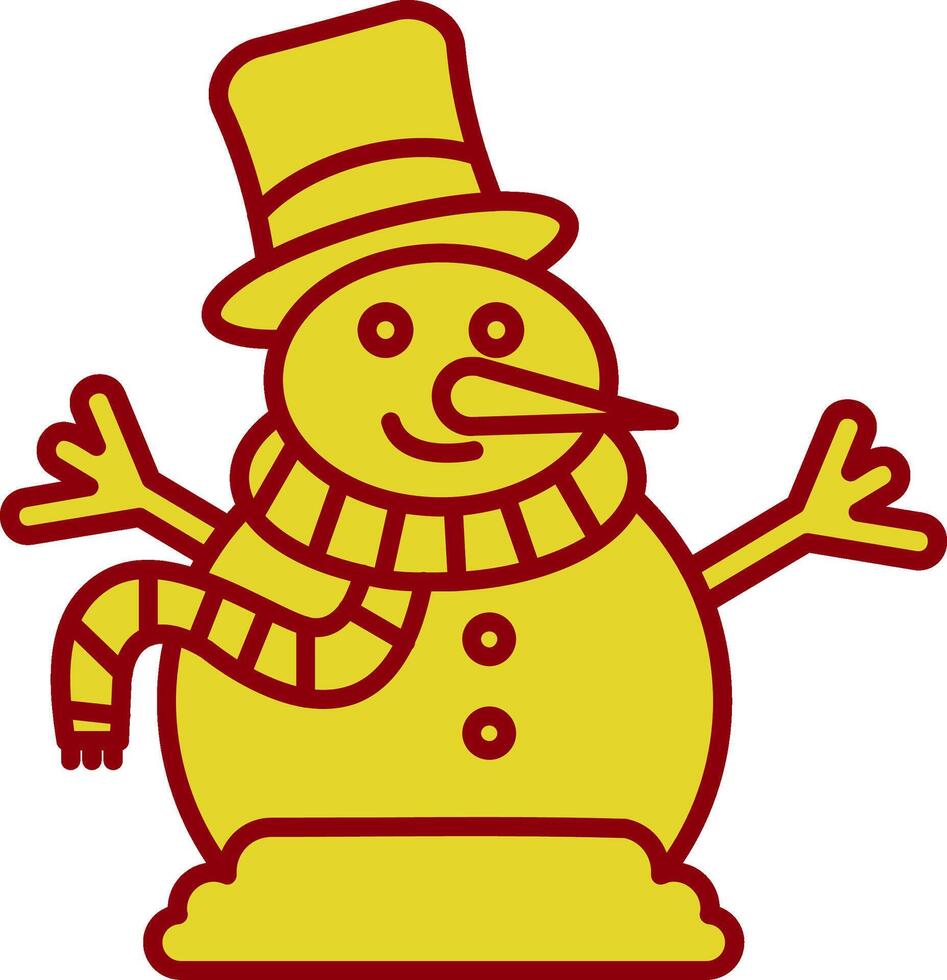 Snowman Vintage Icon vector