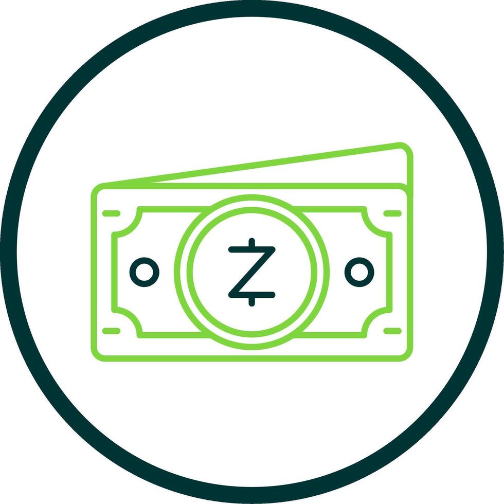 Zcash Line Circle Icon vector
