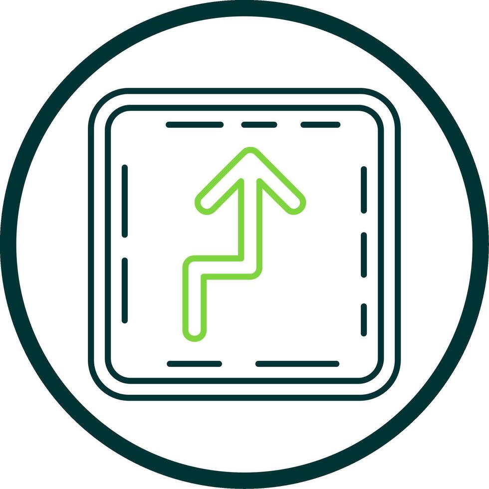 Zigzag Line Circle Icon vector