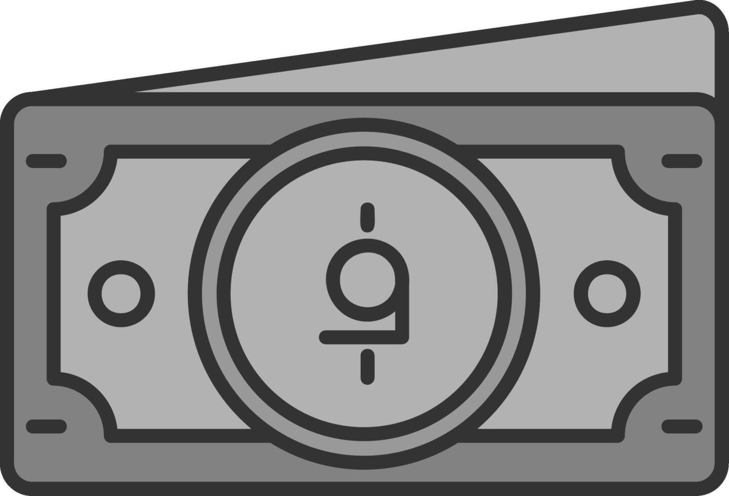 Afghani Line Filled Greyscale Icon vector