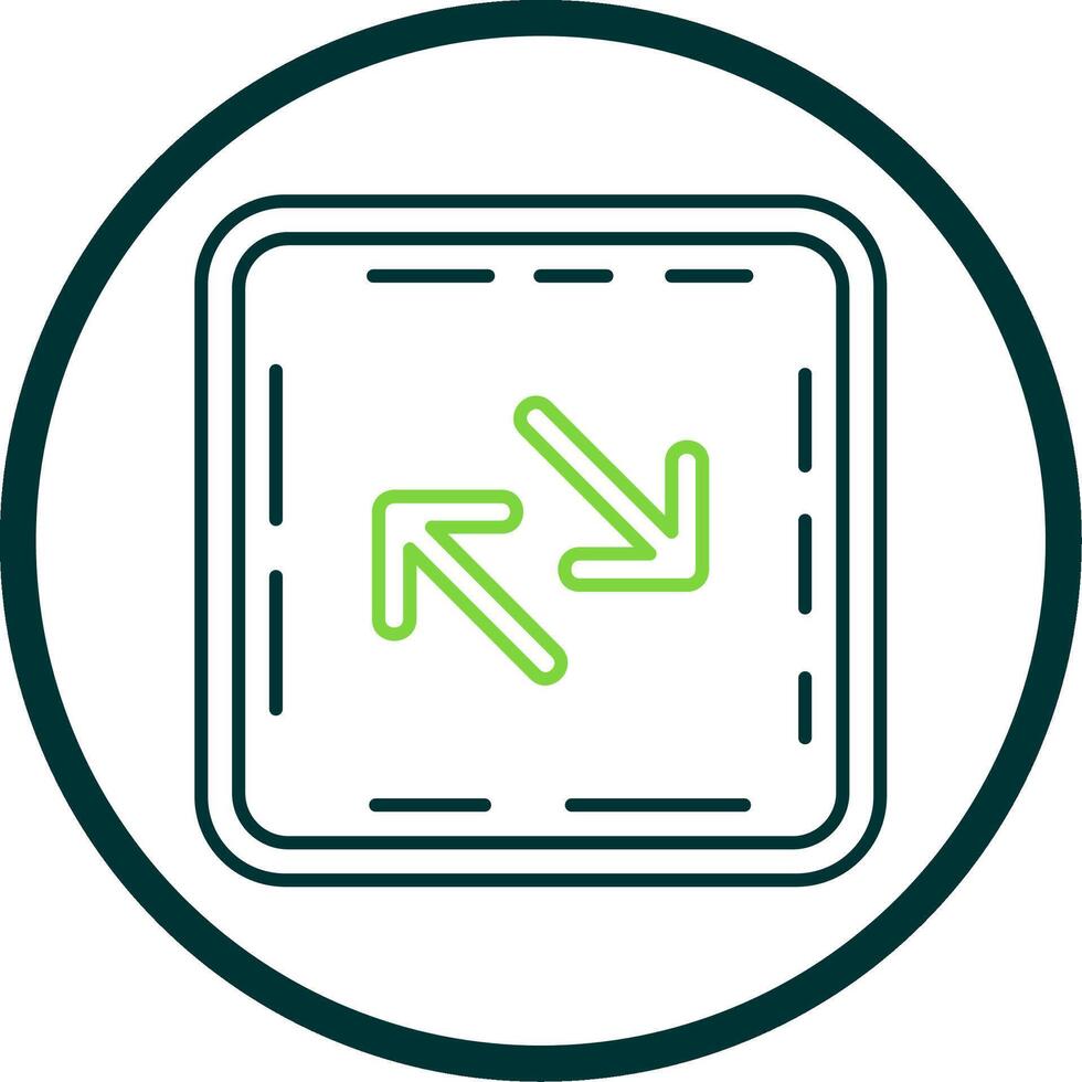 Swap Line Circle Icon vector