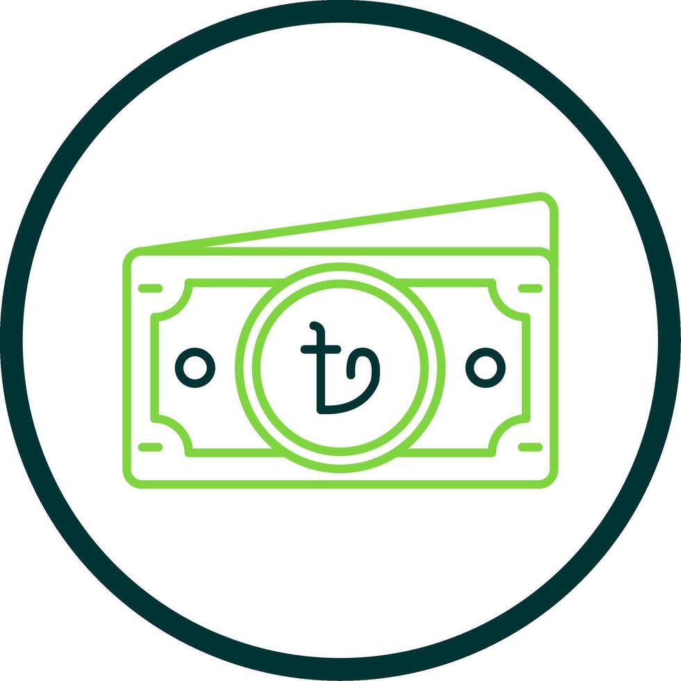 Taka Line Circle Icon vector