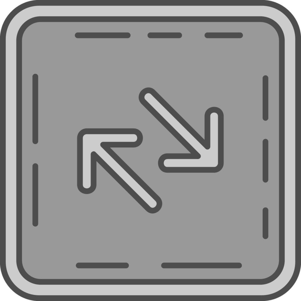 Swap Line Filled Greyscale Icon vector
