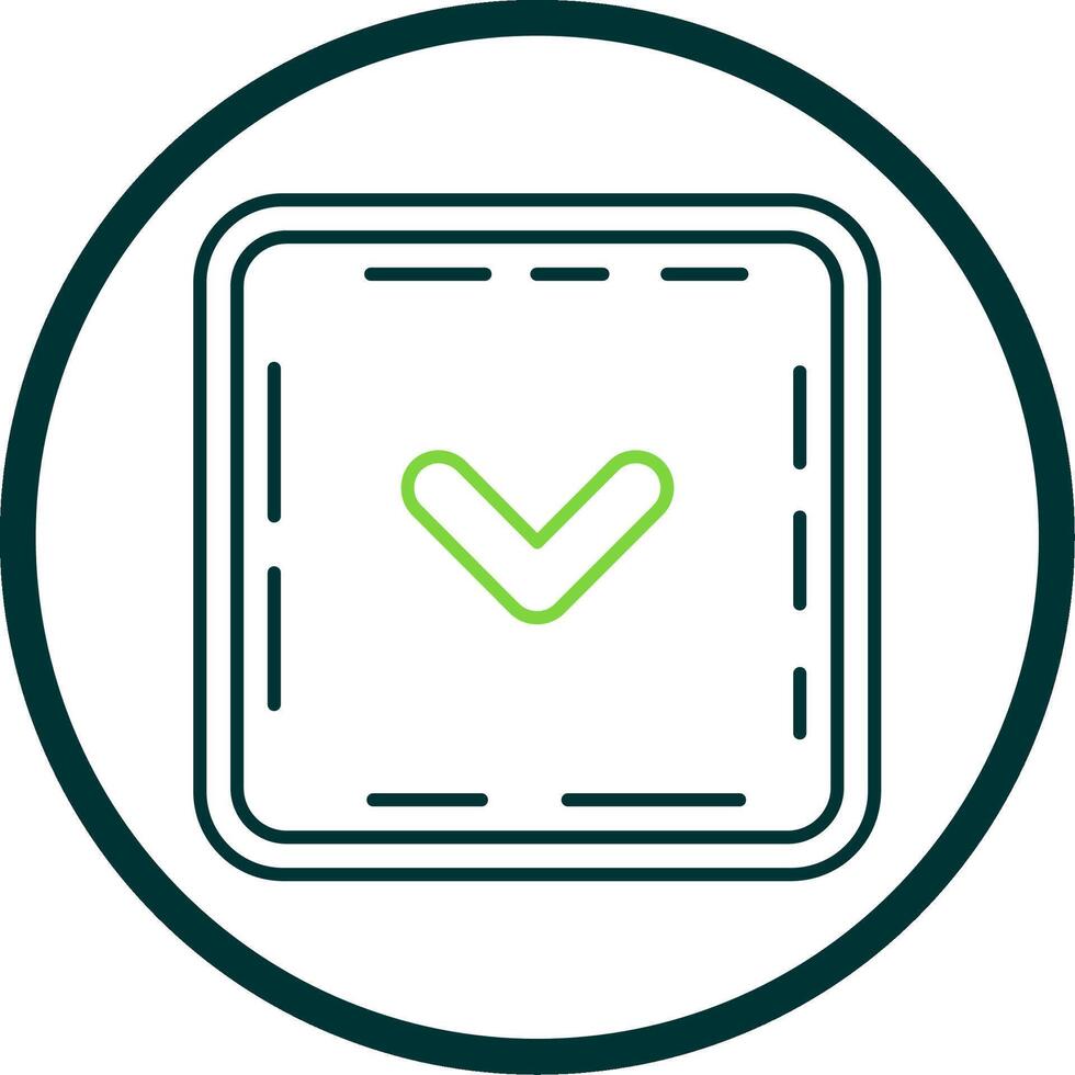 Chevron Line Circle Icon vector